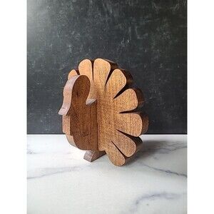 Vintage Folk Art Wooden Interlocking Turkey